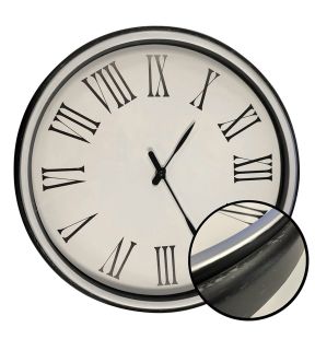 Hauz - Round Wall Clock, 14" Diameter, Quartz Precision, White