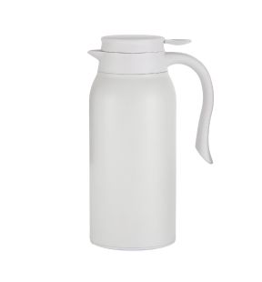 JS Gourmet - Double Walled Insulated Carafe, 1200ml Capacity, White