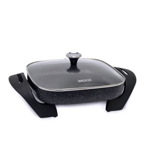 Starfrit - The Rock Electric Skillet, 12" Width, Non-Stick Surface, Black