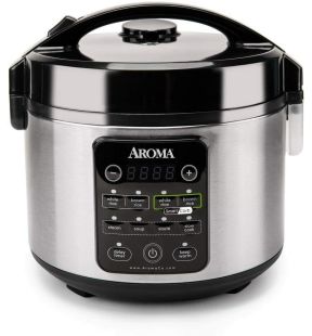 Aroma ARC-1126SBL SmartCarb Rice Cooker: 6 cup, multi-function