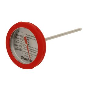 Starfrit - Meat Thermometer with Temperature Guide for Meat, Red