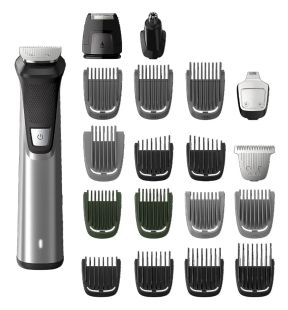 Philips - Multigroom 5000 Personal Hair Trimmer Set, For Face, Head and Body, 18 Pieces