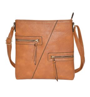 Ladies' Crossbody Bag with Zipper Pockets