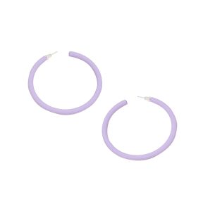 SOHI Women's Purple Pastel Hoop Earrings