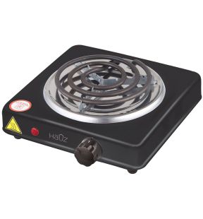 Hauz - Portable Single Burner Electric Cooktop, 1000 Watts, Black