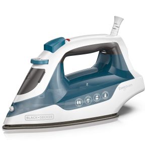 Black + Decker - Easy Steam Iron with Non-Stick Soleplate, 1200 Watts, Blue