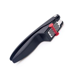 Starfrit - Garlic Press with Scraper and Removable Grid, Black