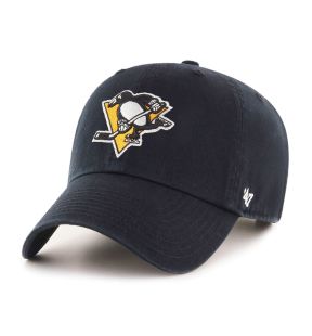 47 Brand NHL Clean Up Adjustable Hat - Pittsburgh Penguins