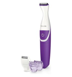 Philips - Cordless Bikini Trimmer for Women with Accessories and Carrying Pouch, Purple